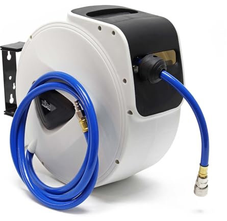 Tambor manguera aire comprimido rodillo carrete automático 15m enrollador compresor aire presión