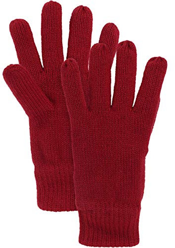 Claus Modes Damen Handschuh mit Thinsulate Futter in 5 Farben, Farben:rot, Handschuhgröße:One Size
