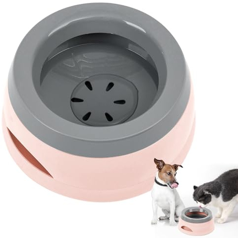 Wassernapf für Hunde Unterwegs 750ml, Qianyou Auslaufsicher Spritzschutz Fressnapf Hundenäpfe Katzenapf Haustier rutschfest Auto Reise Trinknapf Plastik Abnehmbar Tragbar Wasserschüssel Rosa