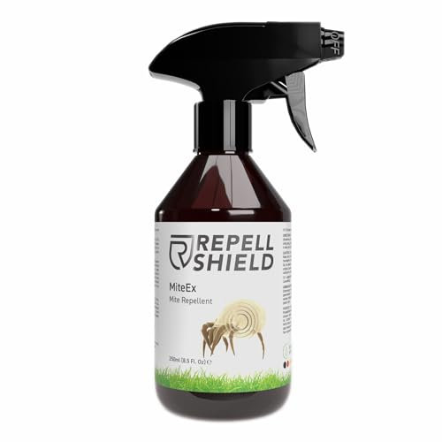 RepellShield® Milbenspray für Matratzen -250ml- Natürliches Anti Milben Spray - Fleckenfrei - Abweisende Barriere gegen Milben - langanhaltende Wirkung - ultra-konzentriertes Geraniol