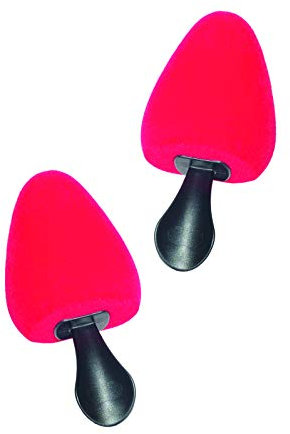Kaps Foam Shoe Trees med handtag, Universal Shape Unisex, Velvet Toe Puff Foam Shoe Shaper med Hygienisk Formel (Röd)