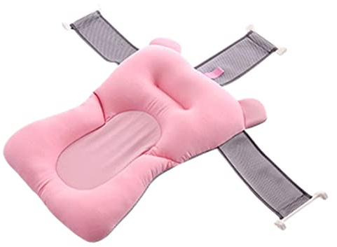 Baby Bad Kissen Neugeborenes Baby Nicht-Schlupfbad Kissen Jungen Mädchen Unisex für 0-12 Monate rosa Badewannen und Sitze