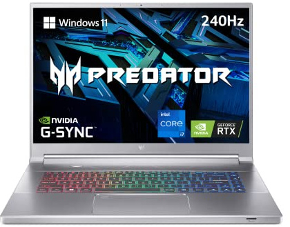 acer Predator Triton 500 SE Gaming/Creator Laptop | 12th Generation Intel i7-12700H | GeForce RTX 3060 | 16 Inch WQXGA 240Hz G-SYNC Display | 16GB DDR5 | 512GB Gen 4x4 SSD | Killer Wi-Fi 6E |