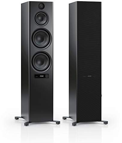Nubert NuPro XS-8000 RC | Schwarzes Standlautsprecherpaar | 2 Stück High End Lautsprecher | Bluetooth Mit AptX HD | Verbindung Kabellos High Res 192 kHz/24 Bit | Boxen 3,5 Wege