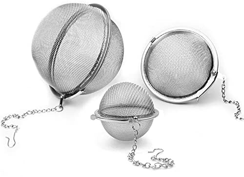 Stainless Steel Mesh Tea Ball, Extra Fine Mesh Tea Infuser for Loose Leaf Tea, Tea Strainers Tea Infuser Strainer Filters for Tea 3piece set