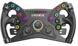 MOZA KS Rennen Lenkung Rad 300MM Schmetterlings-Stil GT-Rad Mit Hall-Sensor Magnetpaddel Hergestellt aus kohlenstofffaserverstärktem Verbundwerkstoff und TPE-Gummigriffen