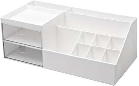 minkissy 1stück Multifunktionale Aufbewahrungsbox Für Kosmetik Weißer Großer Organizer Für Schreibtisch Zur Übersichtlichen Aufbewahrung Von Make-up Schmuck Und Zubehör