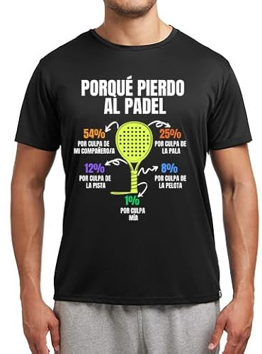 latostadora Camiseta Padel Hombre - Camiseta Técnica Padel - Camiseta Deporte Hombre - Camisetas Padel Deporte Hombre - Camiseta Deportiva Padel - Camiseta Divertida Tengo Padel