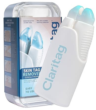 Claritag Dispositivo Avanzato per la Rimozione dei Fibromi Penduli - Funziona in 7-14 giorni - Fino a 10 Cicli di Trattamento - Kit di Congelamento Criogenico