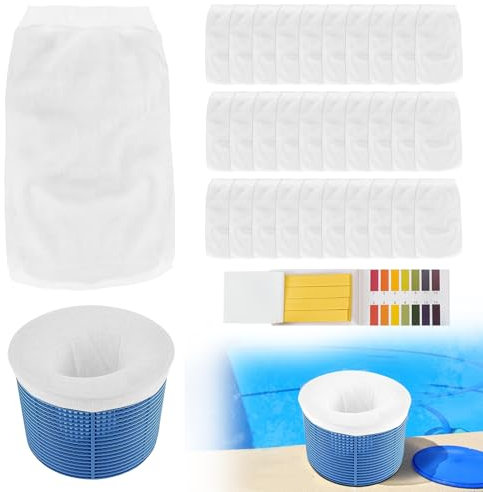 FSWWSF 30 Skimmer Piscina Fuori Terra, Skimmer Piscina, Rete per Rimuovere Scorie, Foglie, feccia, polline, Insetti, Piccole Particelle (Bianco)