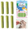 6PCS Cat Grass Teething Stick Cat Grass Sticks for Indoor Cats, Cat Dental Sticks Cat Chew Sticks Cat Teeth Cleaning Treats Natural Grass Catnip Sticks Catnip Toys Sticks for Hairball Removal