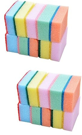 HAPINARY 100piezas Esponjas De Limpieza De Cocina De Esponjas De Lavado De Platos Almohadillas De Limpieza Multiusos Aleatorios