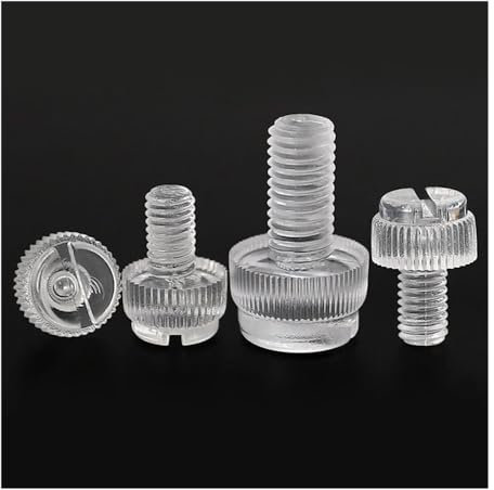 Cilky Tornillos metálicos 10 Piezas M3 M4 M5 M6 Tornillo de Mariposa de plástico Transparente con Cabeza ranurada Que se Ajusta sin Herramientas Tornillo de Mariposa Que se aprieta a Mano(16mm,M3)
