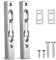 WATIIFUFU 2 Set Stainless Steel Flush Pocket Door Lock Double Door Bolt Latch Easy Install Security Bolt for