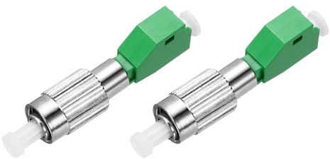 QUARKZMAN Adattatore a fibre Ottica Maschio FC/UPC a Femmina LC/APC Singola Modalità Adattatore di Cavo Ottico Singolo Ottico Convertitore di Fibre per Rete Internet, 2Pz
