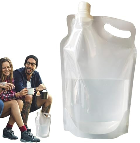 Buste d'acqua | Bottiglia d'acqua pieghevole 2L Contenitori per acqua per idratazione da viaggio - Borse per acqua potabile riutilizzabili per il bicicletta per spallature per viaggi sportivi in bic