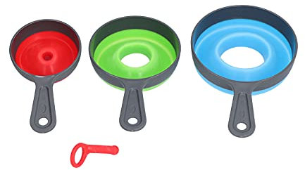 Silicone Plegable en embudo plegable Helper de cocina duradero que ahorra espacio