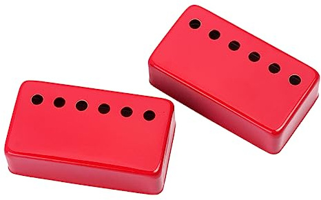 MAJORMENCH Metallabdeckung für Humbucker und Single Coil Tonabnehmer Vollständig Geschlossen Messing Rot 2 Stück Gitarrenzubehör für E-gitarren im Stil von Solid Body Korrosionsbeständig
