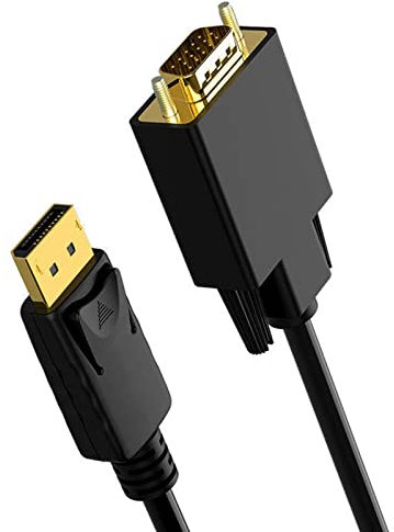 Aramox Câble Adaptateur DP-To-VGA Très Efficace Stable pour L'écran Clair pour L'application Office 1,8 M D'oxygène-graines de Cuivre sans Cuivre DP vers le Câble Adaptateur VGA
