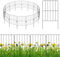 COSTWAY 15/25PCS Recinzione da Giardino 33 x 60 CM, Recinzione per Aiuole in Metallo Antiruggine e Robusto, Recinto Pieghevole da Giardino, Orto ed Aiuole (15)
