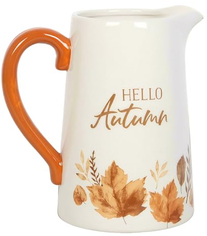 Jarra de flores Hello Autumn - Jarrón de otoño, decoración de Halloween y regalo de temporada, decoración del hogar de temporada espeluznante