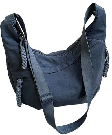 Gyios Borsa a Mano Donna Tracolla Mezzaluna da Multitasche Grande Semplice con Regolabile-Blu