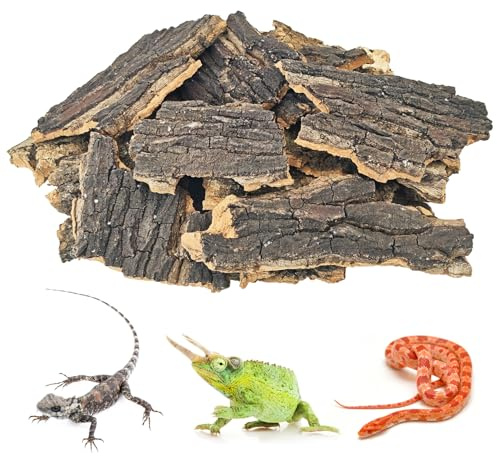 BNOSDM Cork Bark for Reptiles 1.5 LB Bulk Natural Cork Flats for Terrarium