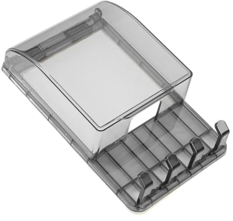 Ipetboom Protector de Enchufe Gancho Integrado, Caja de Protección para Enchufe de Pared, Cubierta Adhesiva Resistente a Salpicaduras para Baño y Exteriores (transparente Negro)