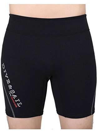 Cokar Badehose Neoprenhose 1.5MM Unisex Kurz Atmungsaktiv Wassersport Schwimmen Schnorcheln -M ,Grau