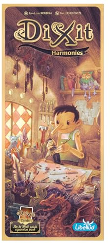 Dixit Harmonies Board Game EXPANSION - Ignite Your Imagination with 84 Captivating Art Cards! Creative Storytelling Game for Kids & Adults, Ages 8+, 3-6 Players, 30 Min Playtime, Made by Libellud