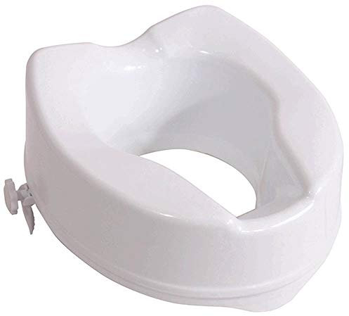Aidapt 150mm (6) Elevation Raised Comfortable Toilet Seat Easy Fit White
