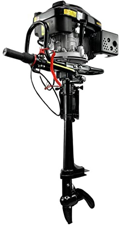 Grünwelt GW-200FC Aussenborder 6.5 PS 4-Takt 196ccm Benzin-Bootsmotor Außenborder Außenbordmotor Schlauchboote Fischerboote Bootsmotor Angeln