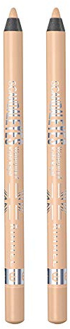 Rimmel London Scandaleyes Waterproof Kohl Kajal Eyeliner Pencil, Intense Color, Long-Wearing, Smudge-Proof, 005, Nude (Pack of 2)