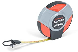 Lufkin ST20CME Stahl-Langbandmaß 20m / 66' mit metrische und englische Maßeinteilung, 3-zu-1-Rücklaufübersetzung