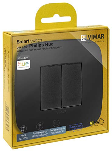 Vimar 0K03906.08 Kit Interruttore senza Fili in Radiofrequenza, Nero