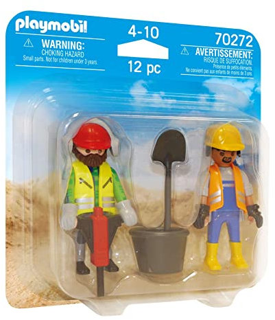 PLAYMOBIL DuoPacks 70272 Zwei Bauarbeiter, ab 4 Jahren