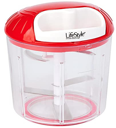 Acan Tradineur - Picadora/Batidora Manual 1 litro con Corte Grueso Medio Fino