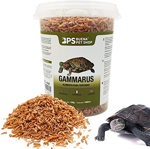 BPS Food Gammarus Food Alimento naturale per tartarughe acquatiche Cibo galleggiante Cibo per tartarughe marine (500 ml) BPS-4013