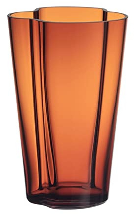Iittala Aalto Vase Glas Kupferfarben, Maße: 14cm x 11,2cm x 22cm, 1062549
