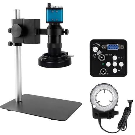 Kit de Accesorios para microscopios 4K 48MP USB 60FPS Microscopio de Video monocular Sets 3 8MP / 16MP / 13MP / 8MP Lente de la cámara Digital Portaobjetos de microscopio (Color : Set5 13MP VGA)