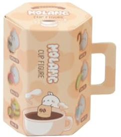 MOLANG Kaninchen Korea Tasse Ornamente Spielzeug Mystery Box Spielzeug Blind Box Niedliche Sammelfigur Action-Modell Mädchen Geburtstag Überraschung Blindtaschen Zimmer Desktop Dekoration (1 Pack)