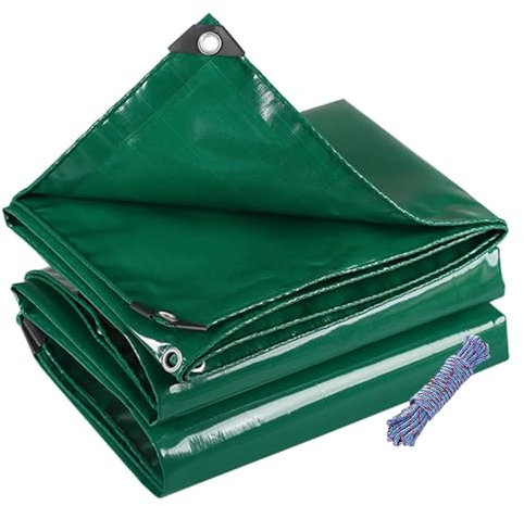 Gewebeplane Grün Abdeckplane Schutzplane Bootsplane mit Ösen Zeltunterlage für Camping & Outdoor Garten, 0.45mm für Artenmöbel Holz Pool Trampolin, Anpassbar blais (Color : Green, Size : 3x7m)