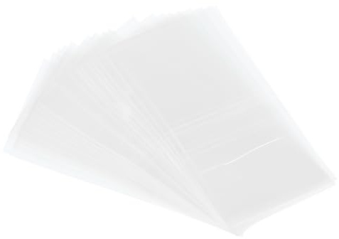 PATIKIL 69x35mm Fascette Termorestringenti Perforate in PVC, 500pz Pellicola termoretraibile per Bottiglie Barattoli Lattine Scatole Adatte per Diametro Tappo 1,54 a 1,65, Trasparenti