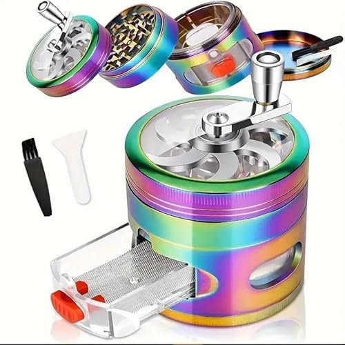 ZHENGE Creative Hand Cranked Grinder - Spice and Herb Crusher for Kitchen Supplies and Holiday Gifts, AT-09-130