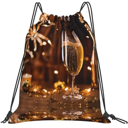 Turnbeutel Mit Kordelzug Weinbecher Bedrucken Sportbeutel Multifunktionaler Reiserucksack Outdoor Sportarten Gym Bag Für Jungen, Strand, Kindergarten, 36X42Cm