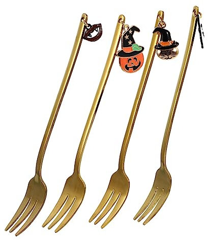 Alipis 4pièces Fourchettes De Dessert Halloween Créatif De Fourchettes Pour Café Gâteaux Et Accessoires De Fête Et Tea