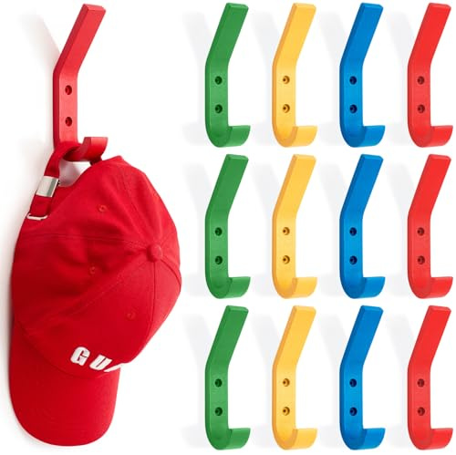 Colingmill Wandhaken, robust, zum Aufhängen von Kindern, klassische Farbe | Wandmontage, für Schlafzimmer, Badezimmer, Klassenzimmer, Kleiderbügel für Handtuch, Rucksack, Hut, bunte dekorative Haken