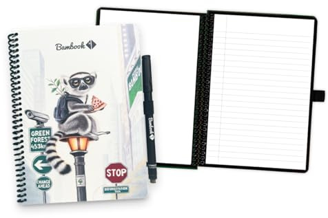BAMBOOK wiederverwendbares Notizbuch - A5 - Limited Edition Artist Collection - By Rajacenna - Maki - B&L