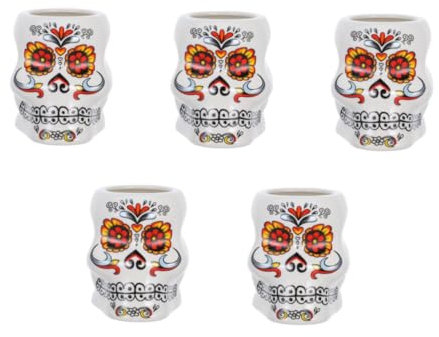 Ciieeo 5 Piezas Copa de Coctel Vasos Cocktail Decoración Bebidas Cocktail Glasses Botella de Agua Copas de Coctel exóticas Gafas Copa de Vino de Hawaii Taza Hawaiana cerámica