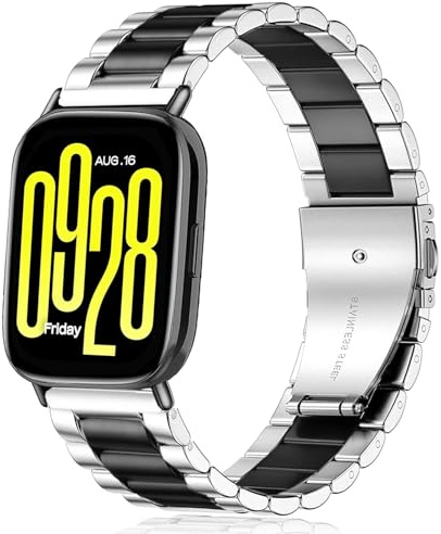Issinlky Metallarmband för Redmi Watch 5 Lite/5 Active, 22MM armband i rostfritt stål för Xiaomi Redmi Watch 5 Lite/5 Active